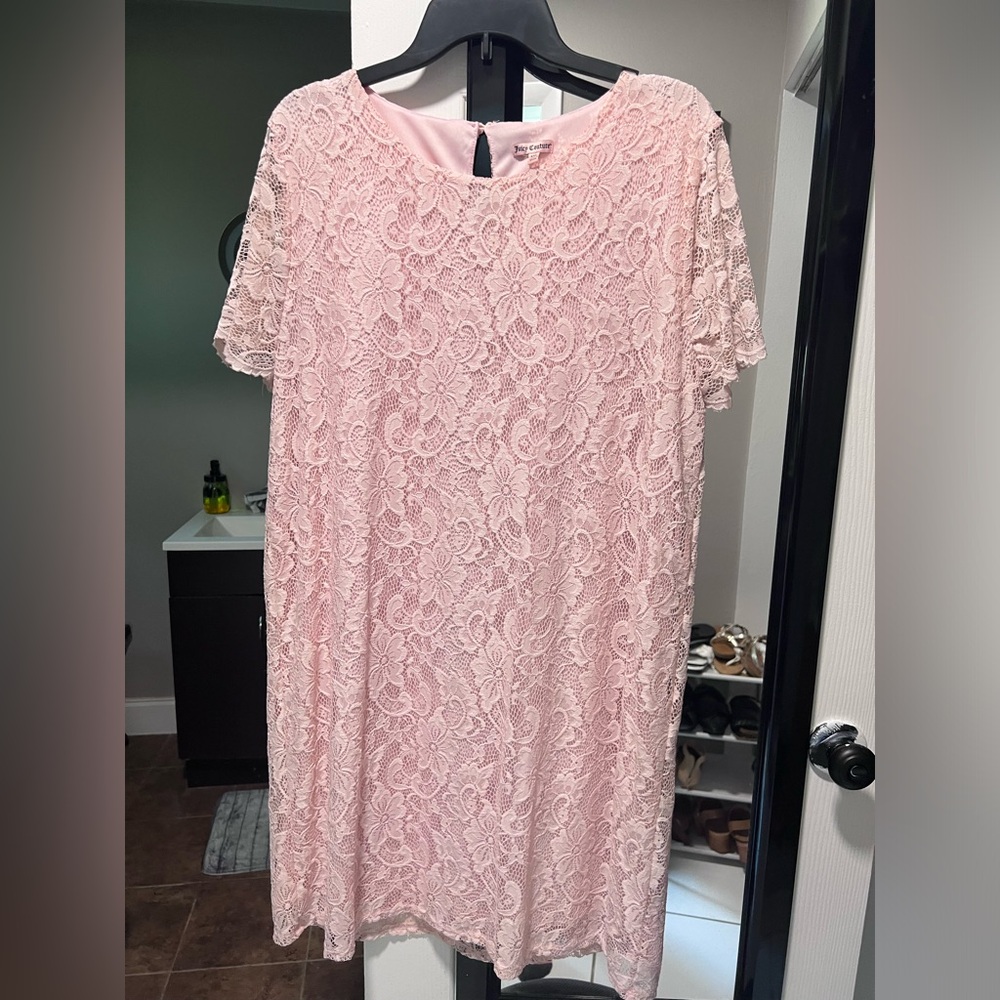 Juicy Couture Pink Lace Dress XXL